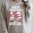 Dark Romance Books Women Quote Spread Those Pages Good Girl Raglan Sleeve Sweatshirt Heather Forest Dark Romance Books Women Quote Spread Those Pages Good Girl Raglan Sleeve Sweatshirt Heather Forest