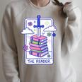 Dark Romance Reader Retro 90s Style Bookish Spicy Book Lover Raglan Sleeve Sweatshirt Heather Forest