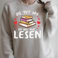 Die Tut Nix Die Will Nur Books Reading Reading Raglan Sleeve Sweatshirt Heather Forest