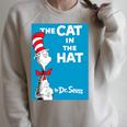 Dr Seuss The Cat In The Hat Book Cover Premium Raglan Sleeve Sweatshirt Heather Forest