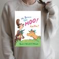 Dr Seuss Mr Brown Can Moo Book Cover Raglan Sleeve Sweatshirt Heather Forest