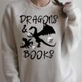 Dragons & Books Reading Raglan Sleeve Sweatshirt Heather Forest