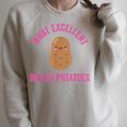What Excellent Boiled Potatoes Literature Book Kawaii Potato Raglan Sleeve Sweatshirt Heather Forest