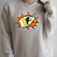 F-Bomb Retro Action Word Comic Book Cartoon Pop Art Raglan Sleeve Sweatshirt Heather Forest