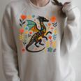 Fantasy Book Dragon Bookish Book Lover Bookworm Bookaholic Raglan Sleeve Sweatshirt Heather Forest