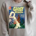 Halloween Horror Vintage Ghost Grim Reaper Comic Book Retro Raglan Sleeve Sweatshirt Heather Forest
