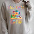 Head Start Crew Book ABC Block Headstart Teacher Arts Men Women Raglan Sleeve Sweatshirt Heather Forest