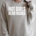 Hot Girls Read Books Library Lover Book Premium Tri-Blend Raglan Sleeve Sweatshirt Heather Forest