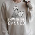 I'm With The Banned Tshirt Read Banned Books Lover BookWorm Raglan Sleeve Sweatshirt Heather Forest I'm With The Banned Tshirt Read Banned Books Lover BookWorm Raglan Sleeve Sweatshirt Heather Forest