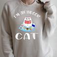 I'm An Indoor Cat I Drink Coffee Read Books Play Games Raglan Sleeve Sweatshirt Heather Forest