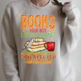 Introverts Book Club Members Readers Books Bibliophiles Raglan Sleeve Sweatshirt Heather Forest