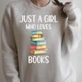 Just A Girl Who Loves Books Bookworm Book Lovers Premium Tri-Blend Raglan Sleeve Sweatshirt Heather Forest