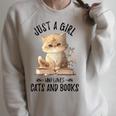 Just A Girl Who Loves Cats And Books Kitties Pet Art Lover Raglan Sleeve Sweatshirt Heather Forest Just A Girl Who Loves Cats And Books Kitties Pet Art Lover Raglan Sleeve Sweatshirt Heather Forest