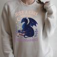 Just a Girl Who Loves Dragons And Books Fantasy Raglan Sleeve Sweatshirt Heather Forest Just a Girl Who Loves Dragons And Books Fantasy Raglan Sleeve Sweatshirt Heather Forest