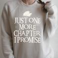 Just One More Chapter I Promise I Book Nerd Lover Raglan Sleeve Sweatshirt Heather Forest