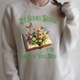 Let Books Bloom In The Garden Of Your Mind Floral Raglan Sleeve Sweatshirt Heather Forest Let Books Bloom In The Garden Of Your Mind Floral Raglan Sleeve Sweatshirt Heather Forest