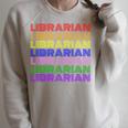 LGBTQ Pride Librarian Library Worker Reading Books Book Fan Raglan Sleeve Sweatshirt Heather Forest