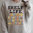 Librarian Book Lover Reader Shelf Bookshelf Women Raglan Sleeve Sweatshirt Heather Forest