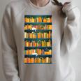 Library Book Lover Reading Reader Bookshelf Plants Raglan Sleeve Sweatshirt Heather Forest