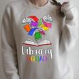 Library Squad School Librarian Bookworm Book Lover Teacher For Men Women Kids Raglan Sleeve Sweatshirt Heather Forest