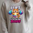 I Lift So I Can Carry More Books Bookish Fitness Humor Premium Tri-Blend Raglan Sleeve Sweatshirt Heather Forest