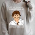 The Office Book Face Jim Raglan Sleeve Sweatshirt Heather Forest