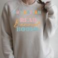 Oh What Fun It Is To Read Banned Books And Coffee Fight Evil Raglan Sleeve Sweatshirt Heather Forest