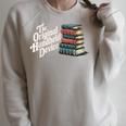 The Original Handheld Device Book Fair Book Lover Raglan Sleeve Sweatshirt Heather Forest