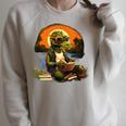 Outdoors Alligator Reading Book Raglan Sleeve Sweatshirt Heather Forest