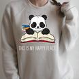 Panda Bear Books Reading Library Saying Raglan Sleeve Sweatshirt Heather Forest Panda Bear Books Reading Library Saying Raglan Sleeve Sweatshirt Heather Forest
