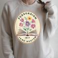 Persuasion Jane Austen Book Flowers Raglan Sleeve Sweatshirt Heather Forest