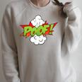 Poof Comic Cool Retro Comic Book Shirt Men Women T-Shirt Raglan Sleeve Sweatshirt Heather Forest