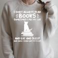 I Read Books & Pet My Cat Books & Cats Raglan Sleeve Sweatshirt Heather Forest