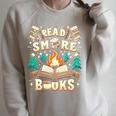 Read More Books Camping Outdoors Travel Campfire Smores Premium Tri-Blend Raglan Sleeve Sweatshirt Heather Forest