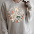 Read Books Be Kind Stay Weird Skull Bookish Boho Cute Raglan Sleeve Sweatshirt Heather Forest
