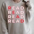 Read Books Library Bookworm Librarian Book Lover Raglan Sleeve Sweatshirt Heather Forest