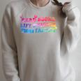 Read Books Lift Weights Fight Fascists Tie Dye Men Women Raglan Sleeve Sweatshirt Heather Forest