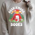 Read S'More Books Camping Marshmallow Outdoor Reading Raglan Sleeve Sweatshirt Heather Forest Read S'More Books Camping Marshmallow Outdoor Reading Raglan Sleeve Sweatshirt Heather Forest