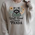 Well Read Trash Panda Book Lover Raccoon Raglan Sleeve Sweatshirt Heather Forest Well Read Trash Panda Book Lover Raccoon Raglan Sleeve Sweatshirt Heather Forest