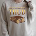 Reader Mole Finished Book Humor Literary Apparel Raglan Sleeve Sweatshirt Heather Forest