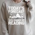 Reading Art For Men Women Bookworm Reading Book Lovers Raglan Sleeve Sweatshirt Heather Forest