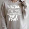 Reading Is My Super Power Books Reading Raglan Sleeve Sweatshirt Heather Forest