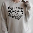 Reading Women Girls Just One More Chapter Book Lover Raglan Sleeve Sweatshirt Heather Forest