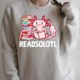 Readsolotl Axolotl Reading Fish Books Lizard Raglan Sleeve Sweatshirt Heather Forest Readsolotl Axolotl Reading Fish Books Lizard Raglan Sleeve Sweatshirt Heather Forest