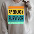 Retro AP Biology Shirt AP Biology Survivor Prep Book Study Raglan Sleeve Sweatshirt Heather Forest