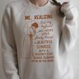 Romance Book Reader Bookish Me Realizing That My Boyfriend Raglan Sleeve Sweatshirt Heather Forest