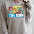 School Library Crew Teacher School Librarian Read More Books Raglan Sleeve Sweatshirt Heather Forest