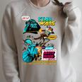 Star Wars Vader Luke Leia Epic Comic Book Teaser T-Shirt Raglan Sleeve Sweatshirt Heather Forest