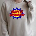 Super Grandpa Comic Book Style Superhero Raglan Sleeve Sweatshirt Heather Forest