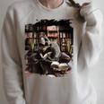 T-Rex Dinosaur Reading Books In Book Library Bookstore Raglan Sleeve Sweatshirt Heather Forest T-Rex Dinosaur Reading Books In Book Library Bookstore Raglan Sleeve Sweatshirt Heather Forest